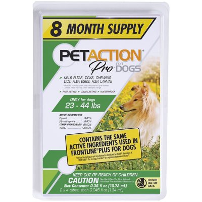 PetAction Plus for Dogs, 8 Doses 