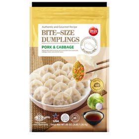 Synear Foods Mini Pork and Cabbage Dumplings, Frozen, 48 oz.