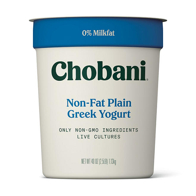 Chobani Plain Non-Fat Greek Yogurt (40 oz.)