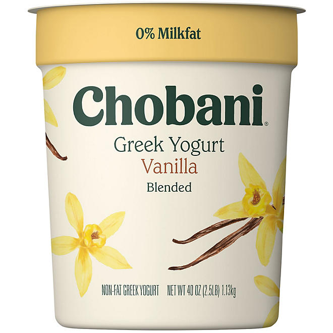 Chobani Vanilla Nonfat Greek Yogurt Tub 40 oz.