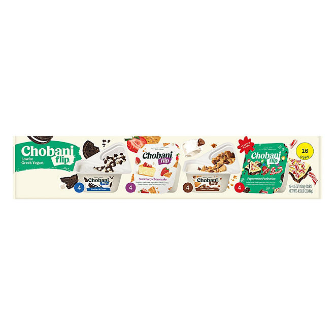 Chobani Flip Lowfat Greek Yogurt Variety Pack (4.5 oz., 16 ct.) (Choose flavor)