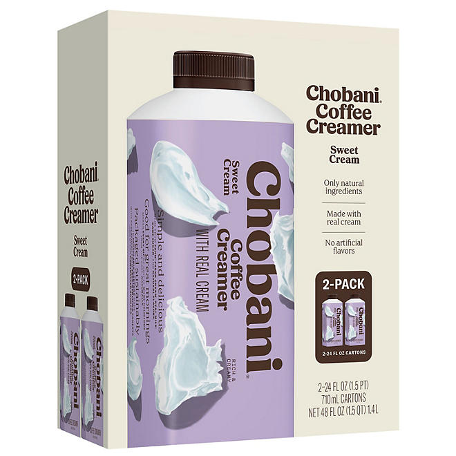 Chobani Dairy Coffee Creamer, Sweet Cream 24 oz., 2 pk.