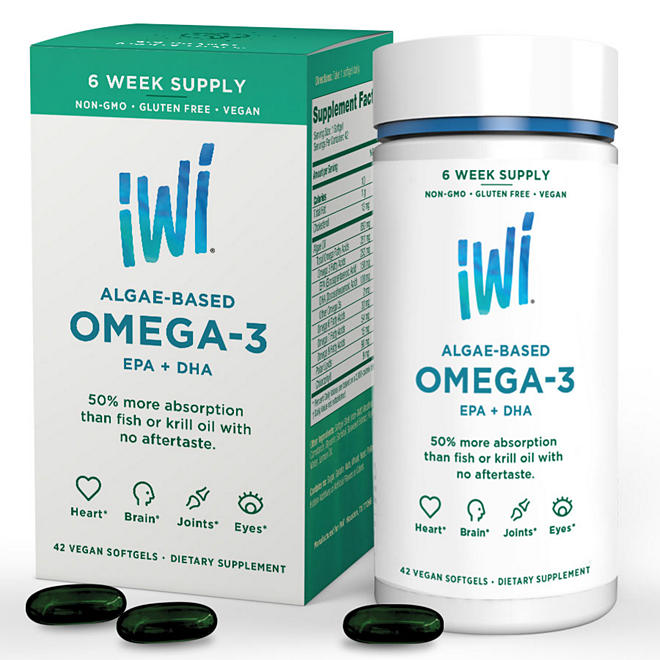 iWi Omega-3 Algae Oil, EPA and DHA (42 ct)