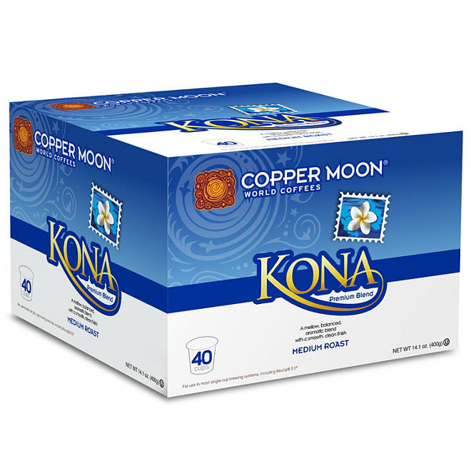Copper Moon Kona Coffee, Single Serve (40 ct., 2 pk.)