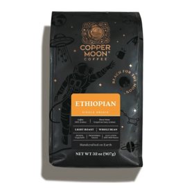 Copper Moon Single Origin Whole Bean Coffee, Ethiopian Blend 32 oz.