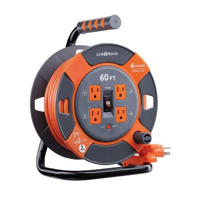 Retractable Extension Cord Reel - Easy Storage and Tangle-Free