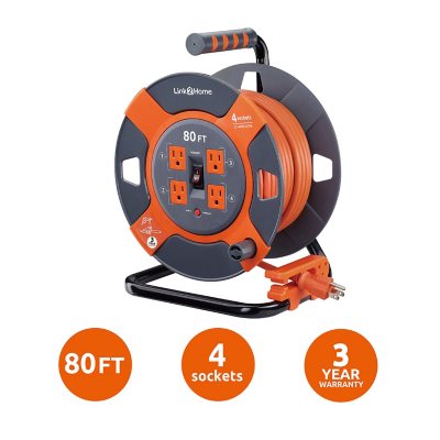 BLACK+DECKER Retractable Extension Cord - 50' with 4 Outlets, 14AWG SJTW  Cable - Sam's Club