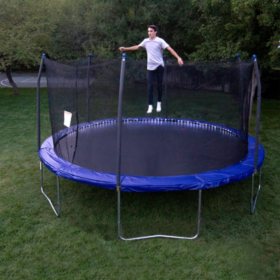 Skywalker Trampolines 15 Round Trampoline With Lighted Spring Pad Blue Sam S Club