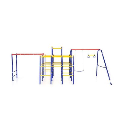 ActivPlay Modular Jungle Gym with Swing Set and Monkey Bars Kit