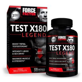 Force Factor Test X180 Legend Testosterone Booster Capsules 120 ct.