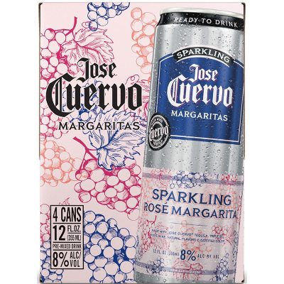 Jose Cuervo Rose Margarita (355 ml can, 4 pk.) Sam's Club