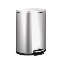 Nine Stars 13.2g Step-On Trash Can, Stainless Steel (SOT-50-3)