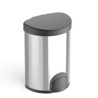 Nine Stars 5.2-Gallon Toe Tap Trash Can, Stainless Steel