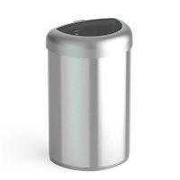 Nine Stars 21-Gallon Open Top Trash Can, Stainless Steel