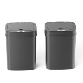 Nine Stars 3.2-Gallon Motion Sensor Trash Can, Assorted Colors 2-Pack