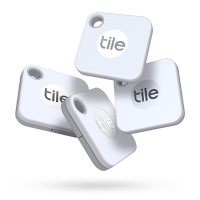 Tile Mate (2020) Bluetooth Tracker, Keys Finder and Item Locator for Keys, Bags and More; Water Resistant with 1 Year Replaceable Battery - 4-pack