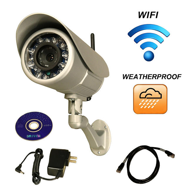 Piczel Wi-Fi Wireless Internet Weatherproof Camera with Smartphone Control and Image E-mail - Model 164