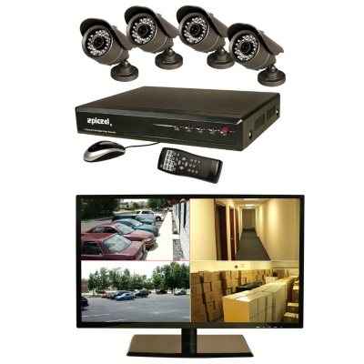 Piczel 7009 4Channel Surveillance System 1TB Hard Drive, 18.5” LED