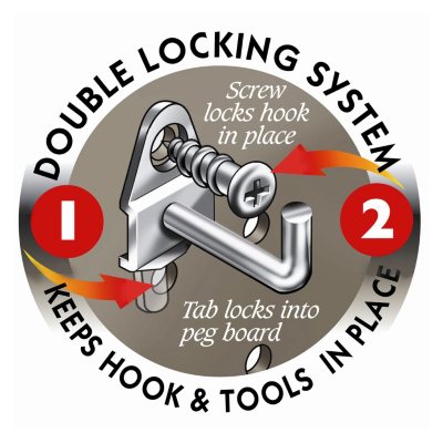 85 Pcs Pegboard Hooks Assortments w/ Metal Hook Bins Peg Locks Tool Organization 
