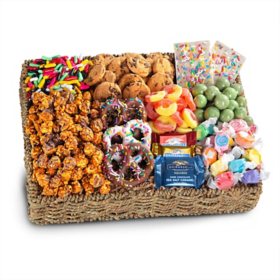 Golden State Fruit Celebrate Chocolate, Candies and Crunch Gift Basket