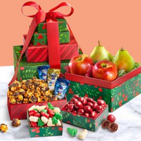 Santa’s Sweets & Fruit Gift Tower