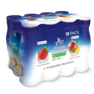 LALA Yogurt Smoothies, Variety Pack (12 pk.) Sam's Club