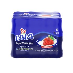 LALA Wild Strawberry Yogurt Smoothie, 7 fl. oz. bottle, 12 ct.