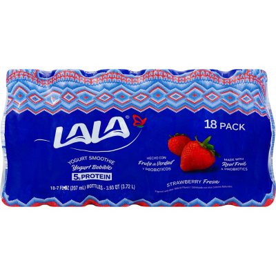 LALA Yogurt Wild Strawberry Smoothie with Probiotics (7 fl. oz. bottle