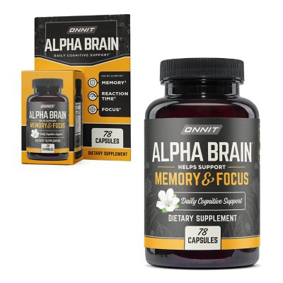 ONNIT Alpha BRAIN Premium Nootropic Brain Health Supplement, 78 ct.