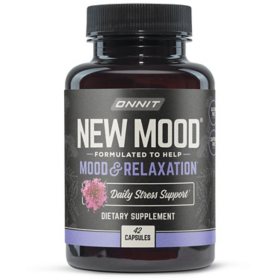 ONNIT New MOOD Daily Stress, Mood & Relaxation Supplement Capsules 42 ct.