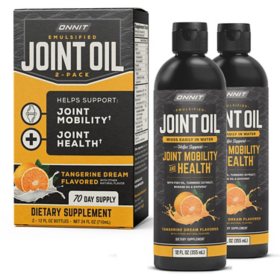 ONNIT Joint Oil: Liquid Fish Oil to Support Joint Health and Mobility, Tangerine Flavor 2 pk., 12 fl. oz. 