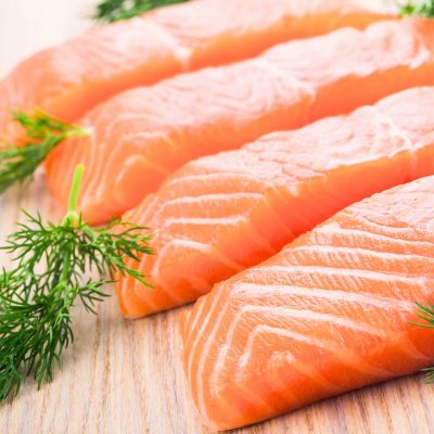 Norwegian Antibiotic-Free Sashimi-Grade Atlantic Salmon, Skinless (5 oz.  ea., 16 ct.), Delivered to your doorstep - Sam's Club