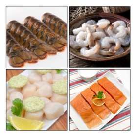 Premium Seafood Sampler Curated Box, Frozen, 5.75 lbs.