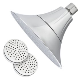VivaSpring Filtered Showerhead in Chrome with Slate or Obsidian Face