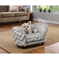 Enchanted Home Pet Ultra Plush Snuggle Pet Bed, Grey Chevron, Small Dogs Up To 10 lbs