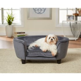 Enchanted Home Pet Coco Pet Sofa, Dark Gray, Small Dogs Up To 10 lbs