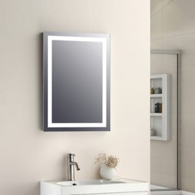 Homewerks 30'' x 36'' LED Frameless Bathroom Mirror with Anti-Fog