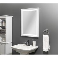 Homewerks 24'' x 30'' LED Dimmable Frameless Bathroom Mirror with Anti-Fog