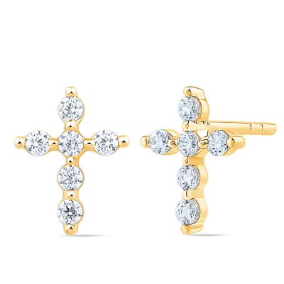 0.35 CT. T. W. Diamond Shepherd Hook Earrings in 14K Yellow Gold - Sam's  Club