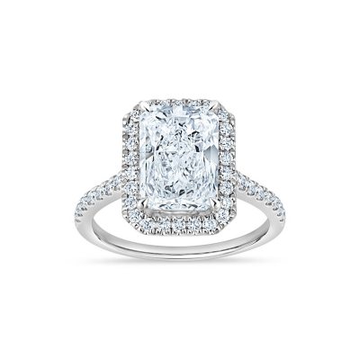 White Gold, variant on 3.60 CT.T.W. Radiant Cut Lab Grown Diamond Bridal Set in 18K Gold