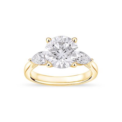 Lab Created 3.60 CT. T.W. Round Cut Diamond Ring in 14K Gold - Yellow Gold, 8:- Yellow Gold, 8