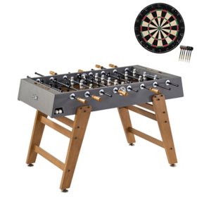 Hall of Games Kinwood 56" Foosball Table with Bonus Dartboard