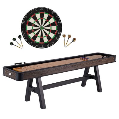 Barrington 108″ Shuffleboard Table with Dartboard Set