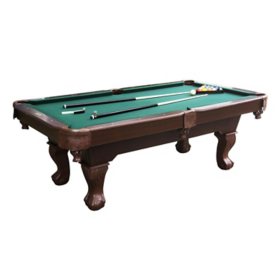 Barrington Billiards Springdale Drop Pocket Billiard Table, 7.5' with Pool Ball & Cue Stick Set
