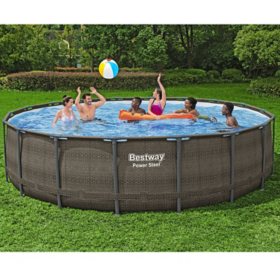 Bestway Power Steel 18’ x 48” Round Above Ground Pool Set