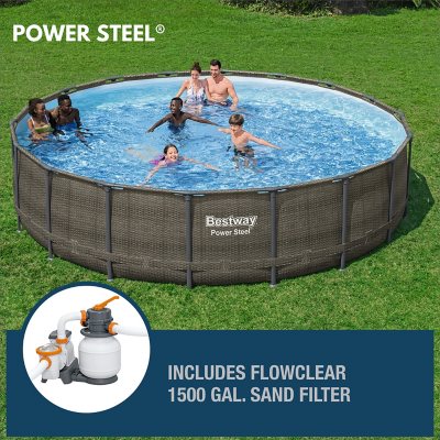 Intex 15ft X 48in Metal Frame Pool Set with Filter Pump, Ladder, Ground  Cloth & Pool Cover