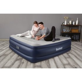 Bestway Tritech Air Mattress King 22” with Built-in AC Pump and Antimicrobial Coating