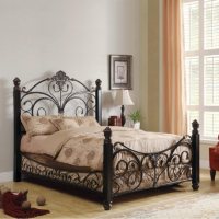 Alysa Metal Queen Bed with Decorative Side Rails