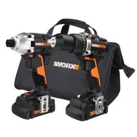 Worx 20V PowerShare Brushless Drill and Impact Driver Kit