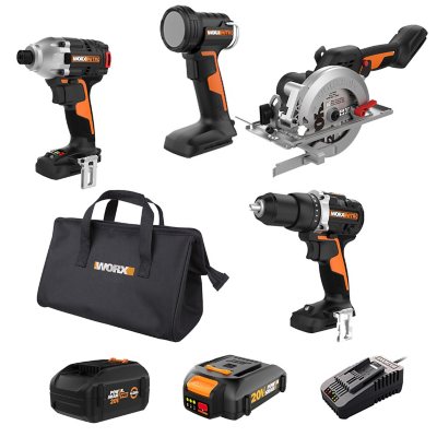 WORX NITRO Brushless 4 Tool Combo kit Sam s Club